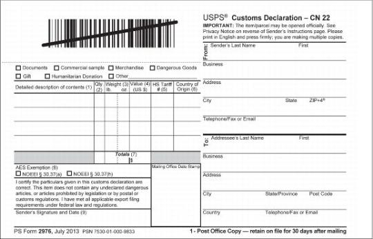 123 Customs Forms And Online Shipping Labels