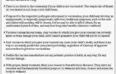 A Truthful Vaccine Consent Form That No Mom Could Ever Sign