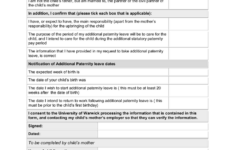 ADDITIONAL PATERNITY LEAVE BIRTH DECLARATION FORM