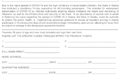 Alaska Travel Declaration Form Download Fillable PDF