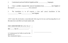 Canada Statutory Declaration Of Translator Form Legal