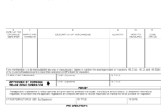 CBP Form 216 Application For Foreign Trade Zone Activity