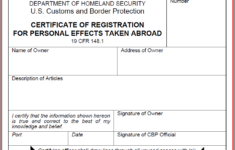 CBP FORM 4457 PDF