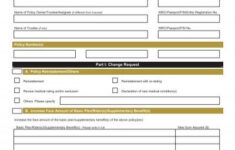 Change Form With Health Declaration AIA Singapore