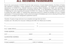 COVID 19 State Mandatory Travel Declaration Form KVAK