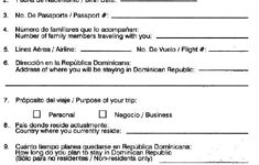 Customs Form Front Dominican Republic Custom Forms