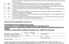 Declaration Of Independent Contractor Status Form Fill