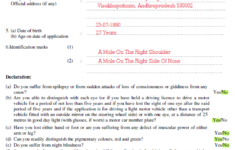 Driving Licence Form 1 Sample How To Fill Driving