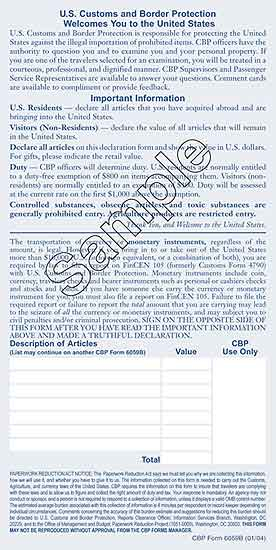 Duty Free Americas How To Fill Out