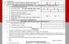 EPF Form 11 Self Declaration Form PDF Download Submission