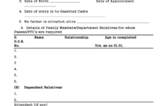 Family Declaration Form For Railway Employees Pdf Fill