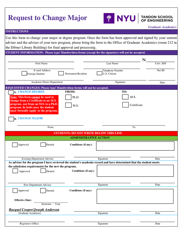 Fill Free Fillable Forms New York University