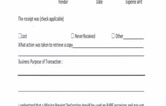 Fill Free Fillable Missing receipt declaration PDF Form