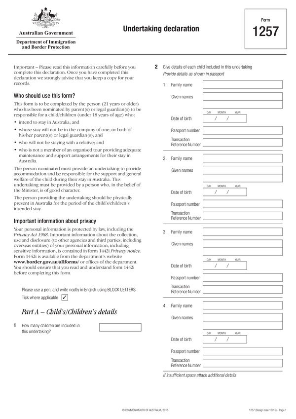 Fill Other Free Fillable Australia PDF Forms
