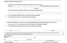 Fillable Homestead Declaration State Of California