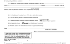 Fillable Homestead Declaration Template Printable Pdf Download