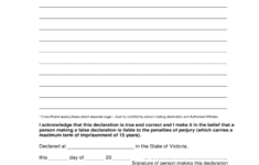 Fillable Online STATUTORY DECLARATION EPA Victoria Fax