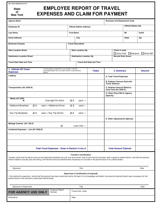 Form AC132 S Download Fillable PDF Or Fill Online Employee 