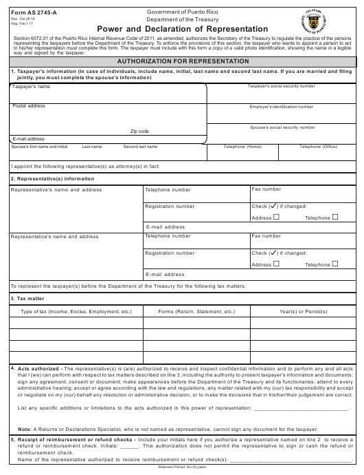 Form AS 2745 A Download Printable PDF Power And 