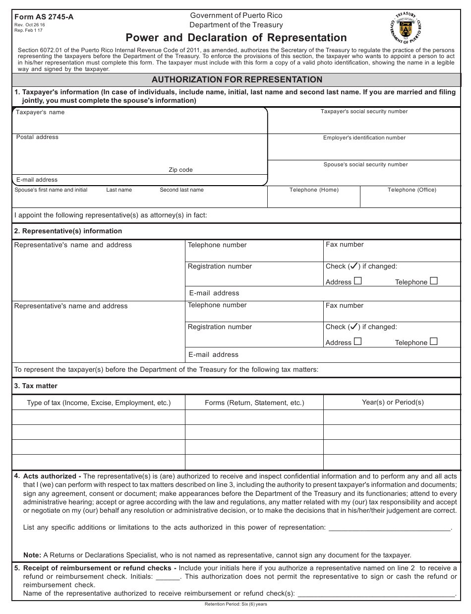 Form AS2745 A Download Printable PDF Or Fill Online Power 