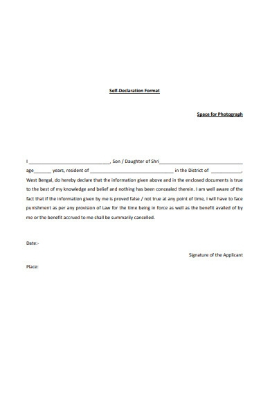 FREE 52 Declaration Forms In PDF MS Word XLS