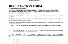 FREE 8 Sample Business Declaration Forms In PDF MS Word