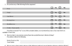 Health Declaration Form For All Visitors To Pun Hlaing Estate