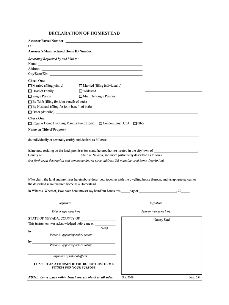How To Fill Out Nevada Homestead Form Fill Online 