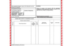 IATA s Shipper s Declaration Of Dangerous Goods 4 Part