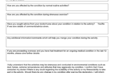 Medical Declaration Form In Word And Pdf Formats Page 2 Of 2