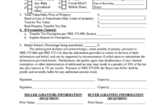 Nevada Declaration Of Value Form Fill Out And Sign