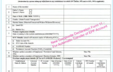 New EPF Composite Declaration Form 11 For Automatic EPF