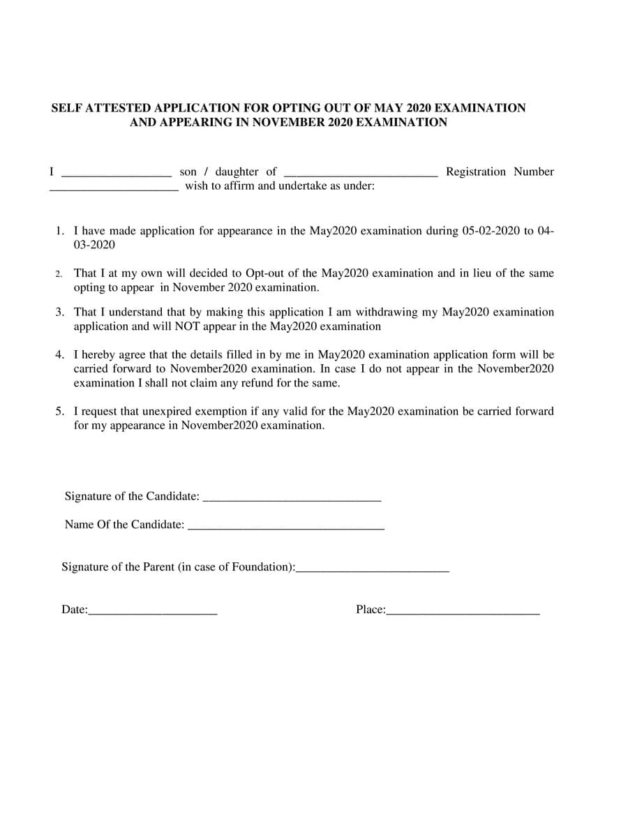  PDF ICAI Opt Out Declaration Form PDF Download InstaPDF