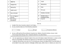 PDF Self Declaration Form For International Passenger