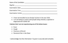 PDF Self Declaration Form For JEE Mains Exam 2020 PDF
