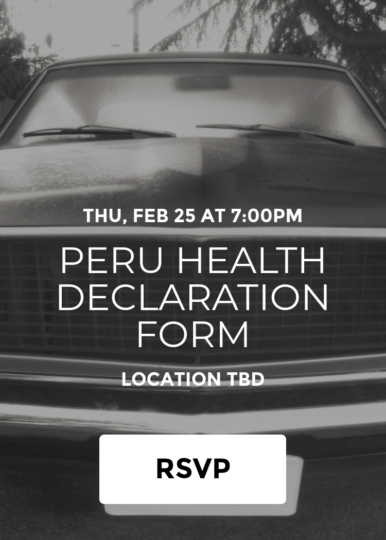 Peru Health Declaration Form Splash