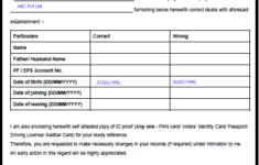 PF Joint Declaration Form Sample DOB Name Change