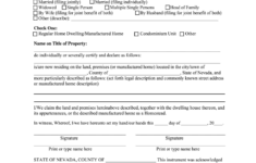 State Of Nevada Homestead Forms Fill Out And Sign