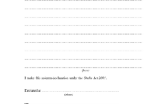 Statutory Declaration Form In Word And Pdf Formats