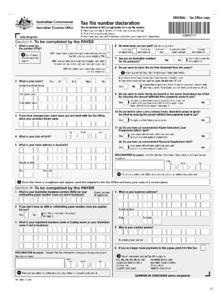 Tax Declaration Form 2020 2021 Fill And Sign Printable 
