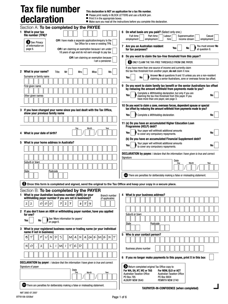 Tax Declaration Form Fill Out And Sign Printable PDF 