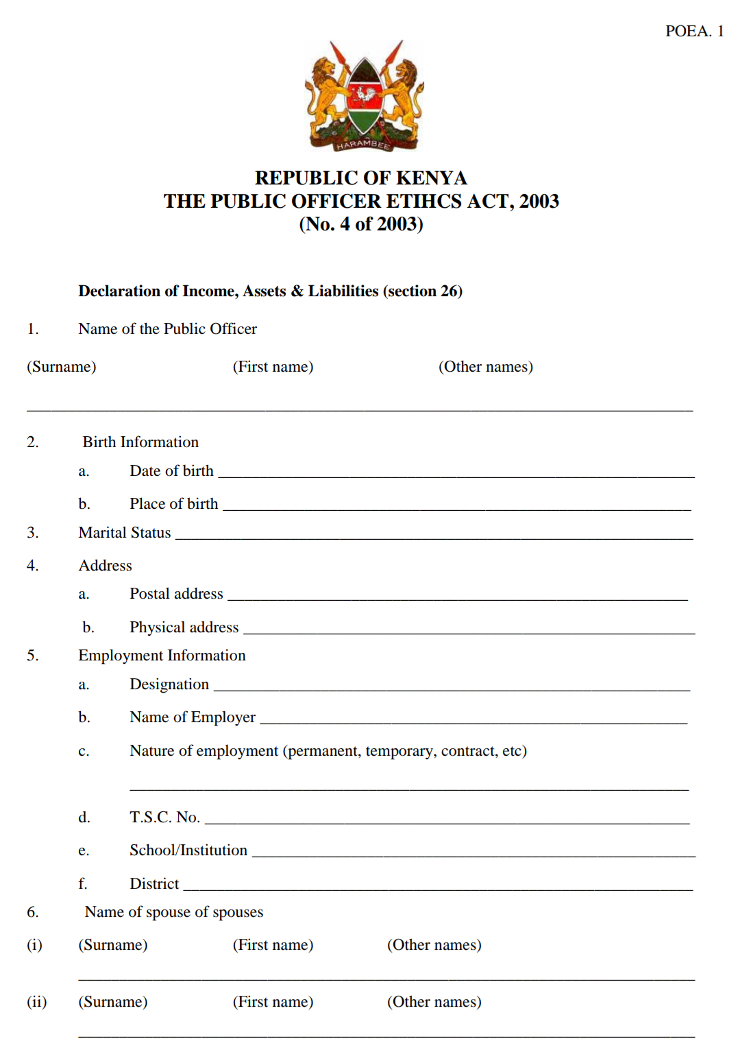 The 2019 Wealth Declaration Form Free Download Pdf And 