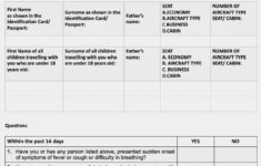 Travel Health Declaration Form Declaration For Travel