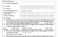 Travel Health Declaration Form My International Travel