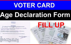 Voter Card Age Declaration Form Fill Up In Hindi II Age