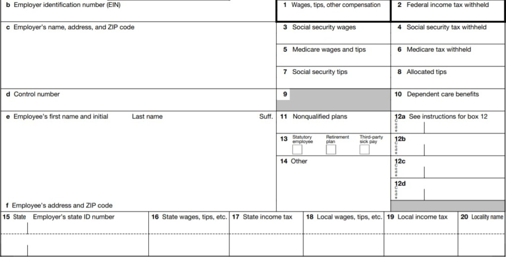 W2 Form 2022 Fillable PDF W 2 Forms TaxUni
