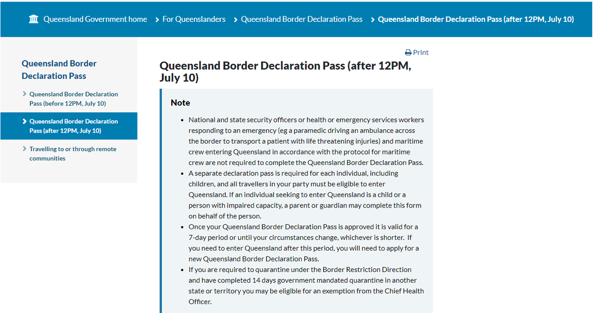 What s New Queensland Border Declaration Pass Tweet Per 